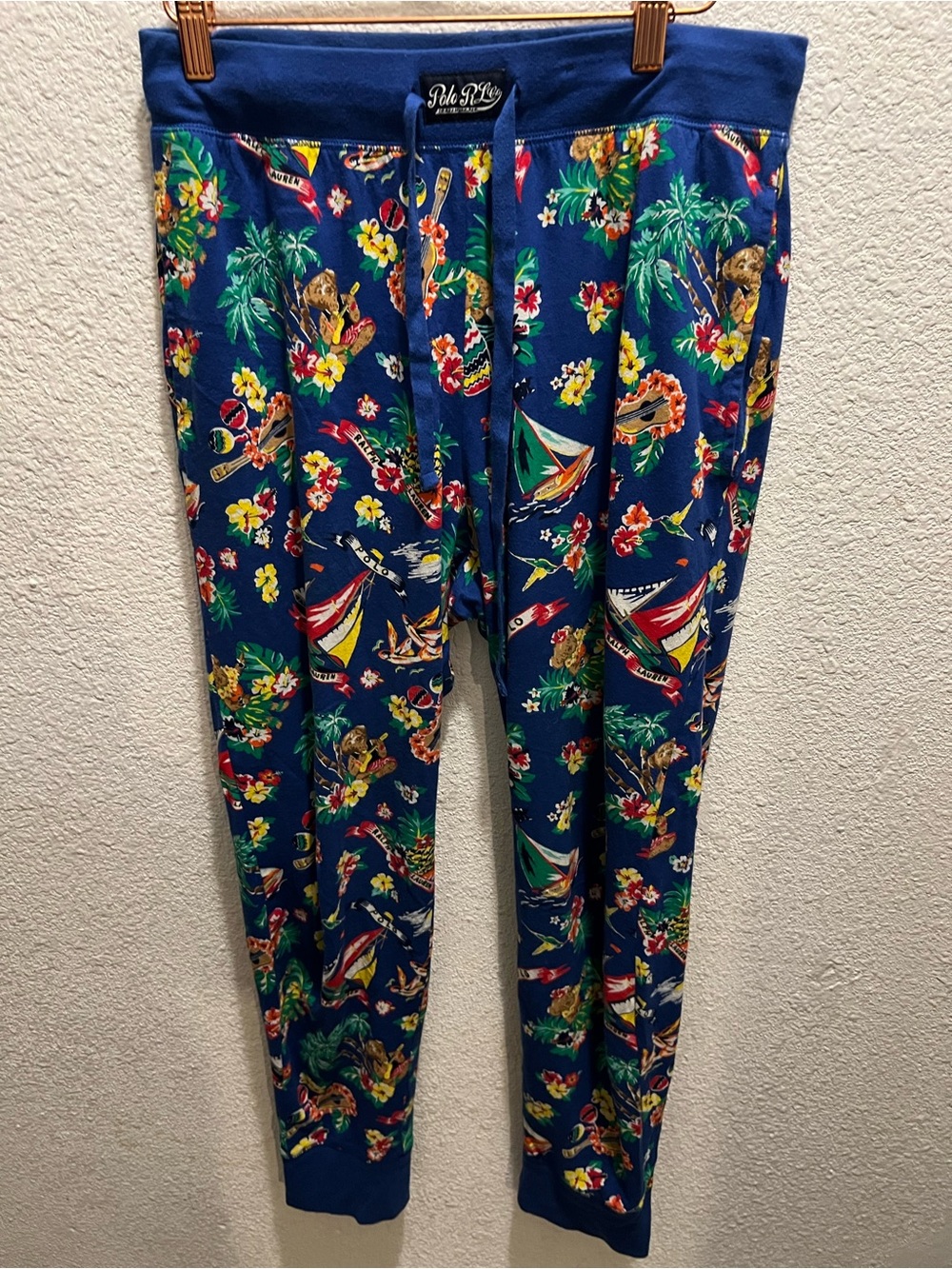 Polo by Ralph Lauren Navy Tropical Print Joggers
